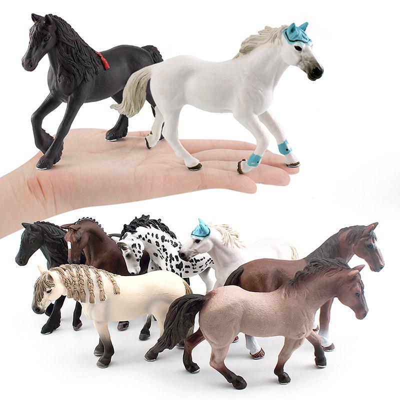 Simulation Of 7 Quarter Horse Apalusa Horse Hanover Horse Animal Static Tabletop Ornament Toy