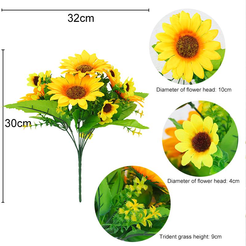 Cheap Artificial Flowers 33cm SunFlower Bedroom Interior Room