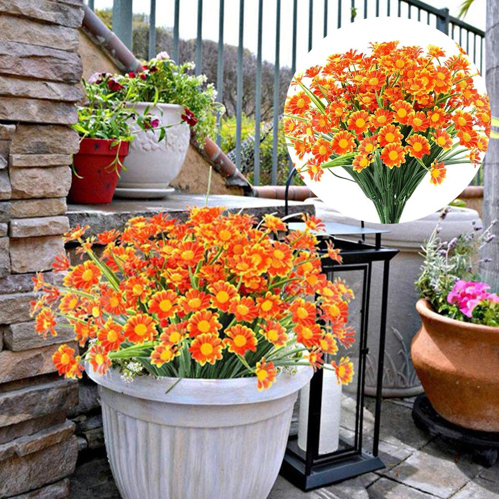 4 Bundles Fake Daisy Garden Artificial Flower Home Decoration Autumn Faux