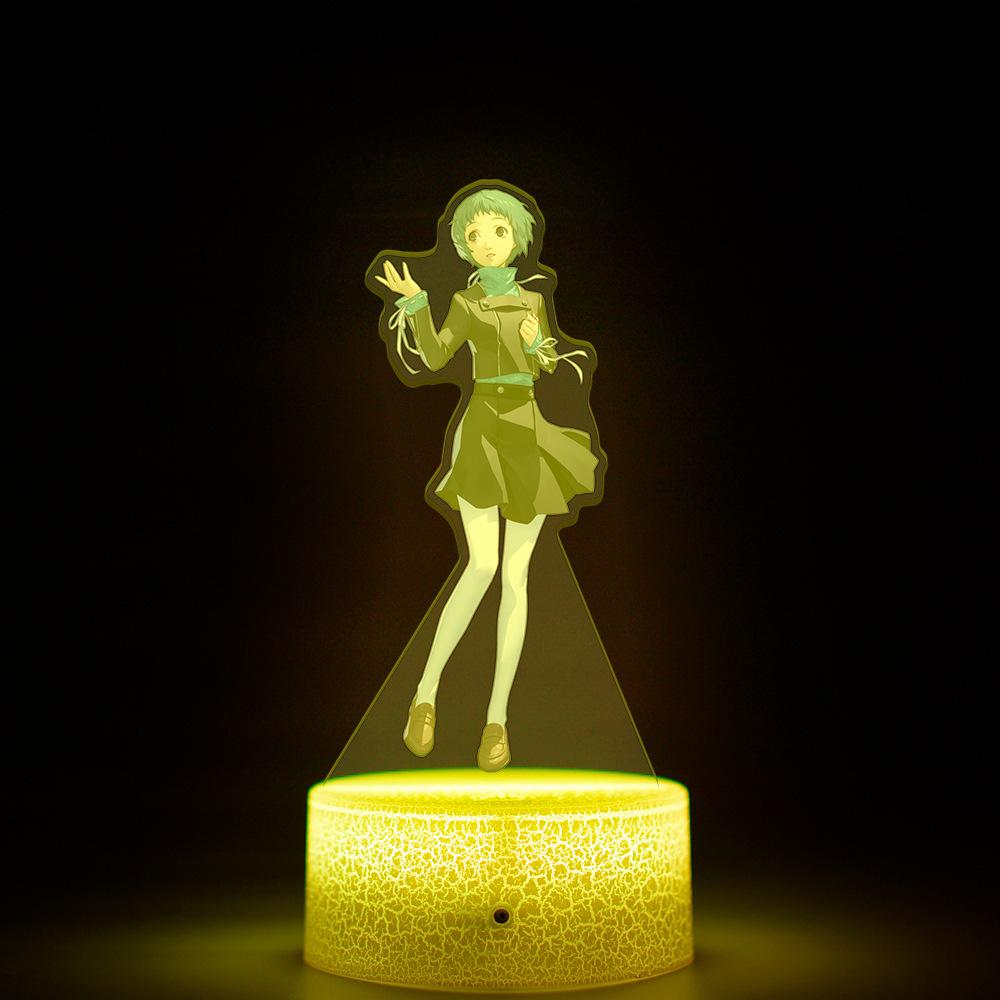 Kawaii Night Light for Acrylic Game Cartoon Periphery Figure Monochrome Light Remote Control 16 Color Night Light Children Gift