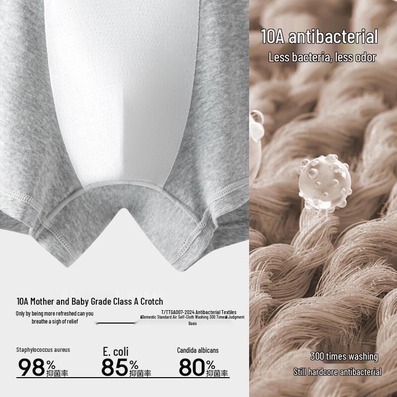 Lee Men's 10A Antibacterial Pure Cotton Boxer Briefs