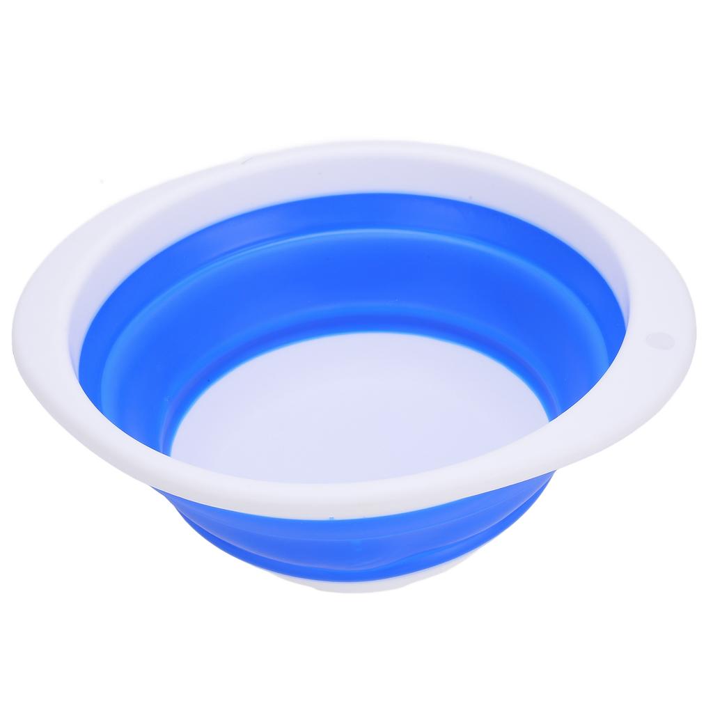 Folding Basin Portable Multifunctional Plastic Rubber Vegetable Washing Bucket for Travel30x26x10cm