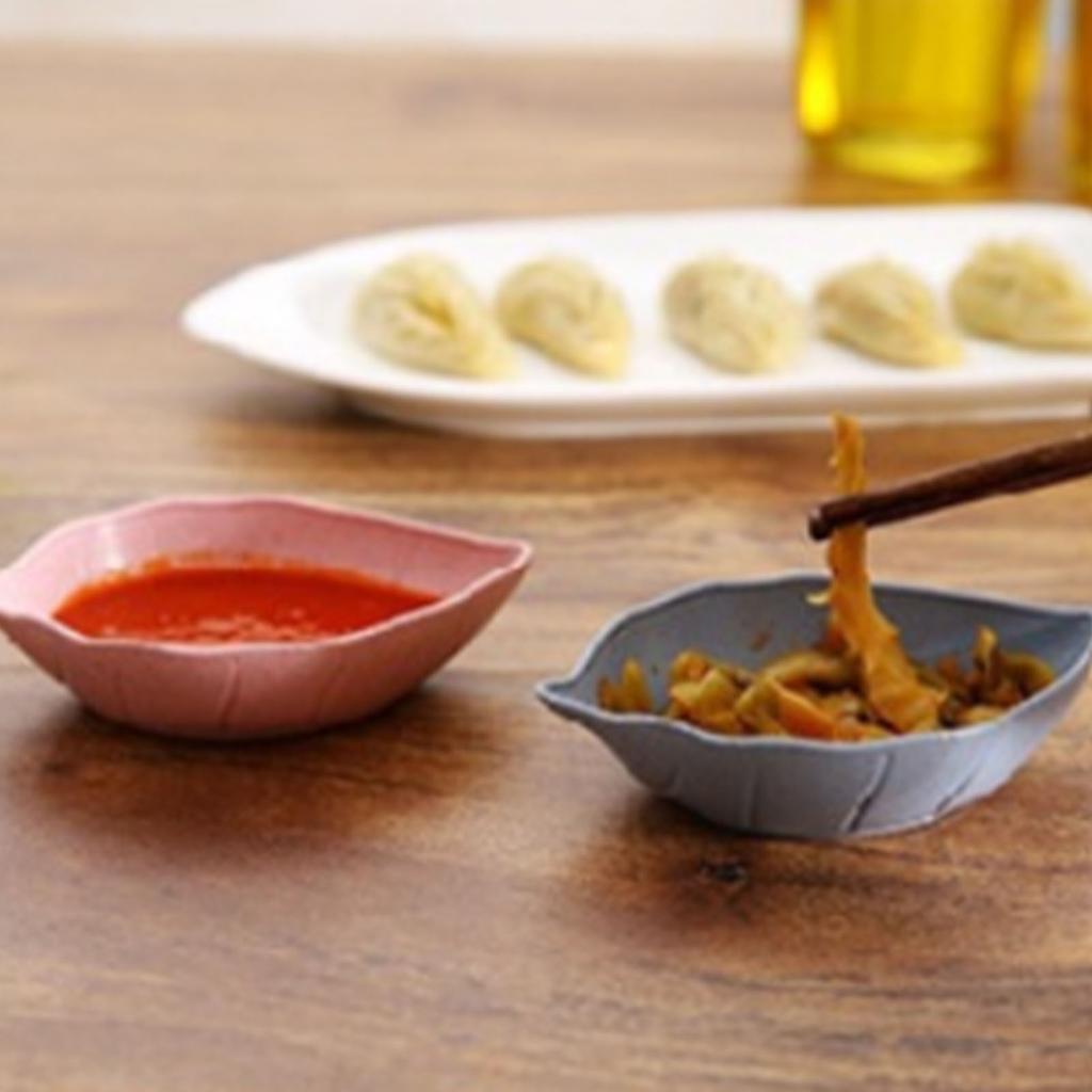 Malý talířek Univerzální tvar listu Osvěžující barva Bezpečný Miska na koření pro domácí kuchyni