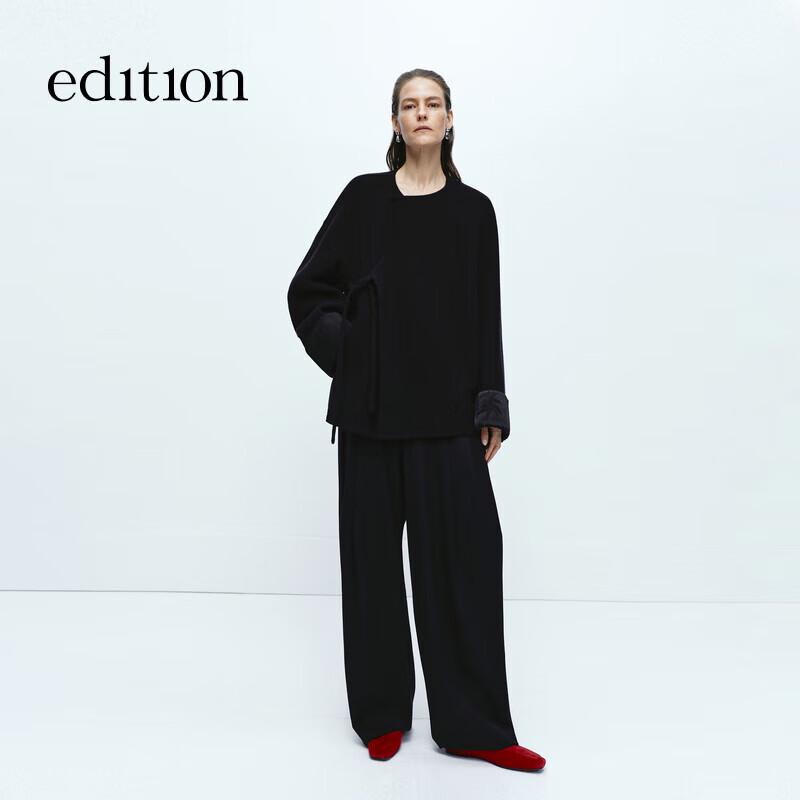 

Издание Стиль Гао Юаньюань 2024 Зима Новое китайское шерстяное кашемировое пальто S 160