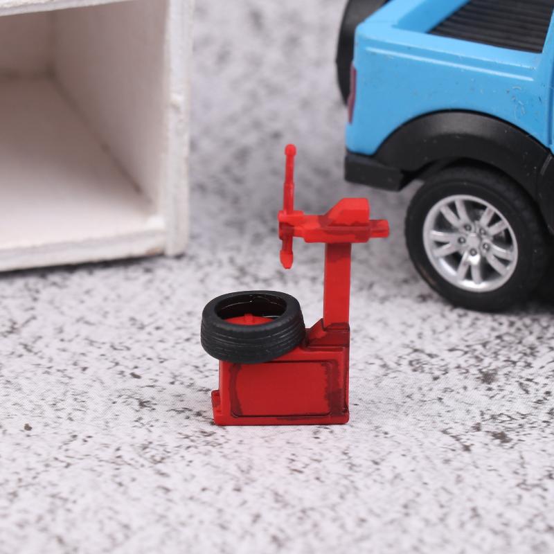 1:64 Simulation Oil Collector Miniature Tire Picker Model Repair Workshop Scene Prop Model Accessory Parking Lots City DIY Model