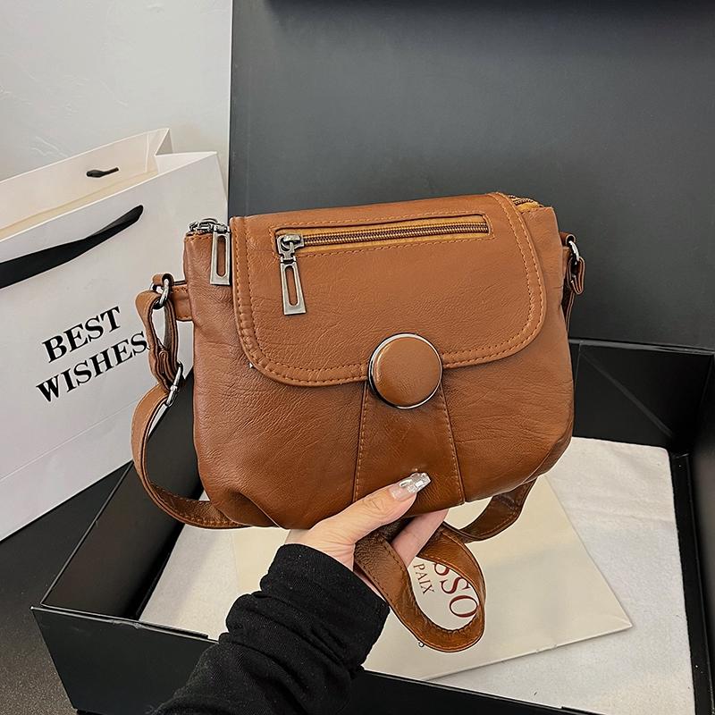 Geantă de umăr pătrată mică pentru femei, din piele moale, geantă crossbody cu compartimente, geantă pentru mamă