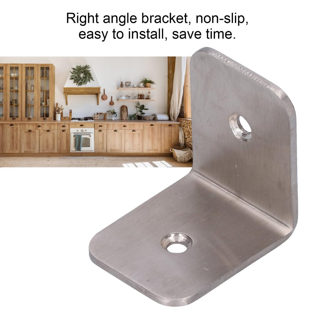 50x50mm Corner Brace, Stainless Steel Right Angle Bracket for Shelf Support with Strong Fixing and Load Bearing Capacity, for Furniture Closet Cabinet