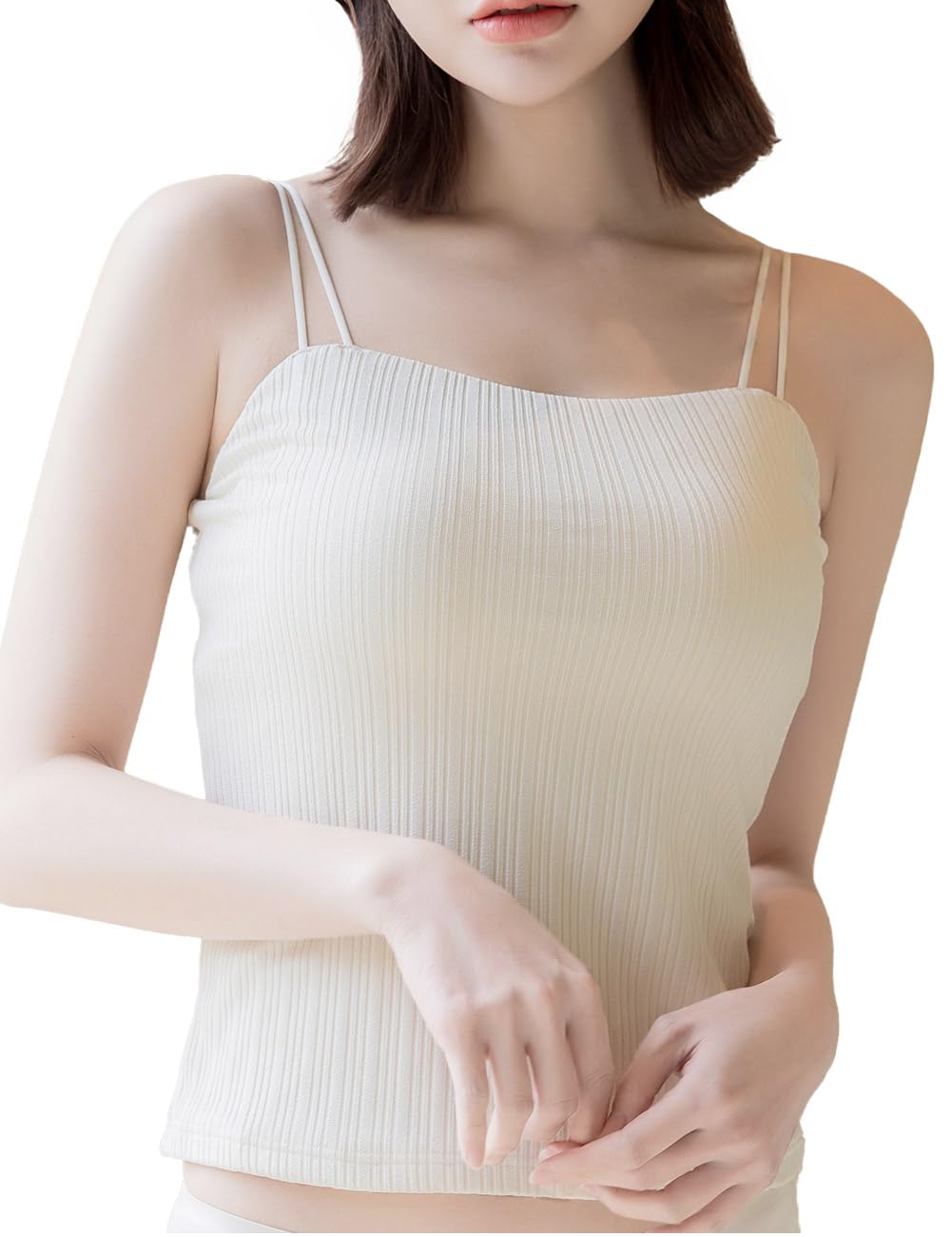 

Два Хэтч Бюстгальтер Бюстгальтер В рубчик Двойные чашки Скрытый Носимый на Показывает Милый и Цвет слоновой кости Топ, Майка, Бретелька, Пуш-ап Майка, Нижнее белье, Беспроводной, Грудь, слоновая кость