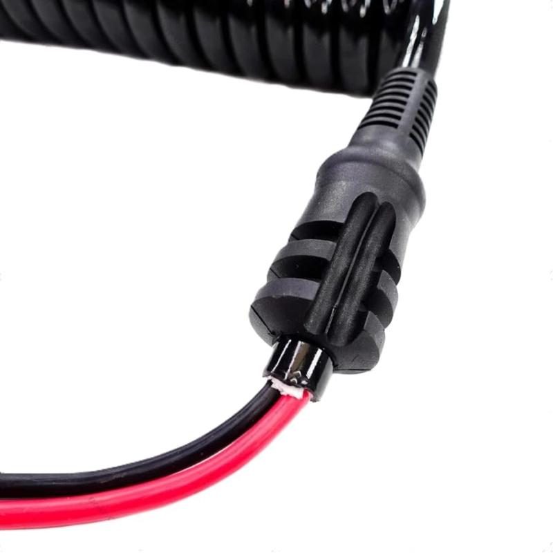 Coiled Trolling Motor Power Cable for Motorguide Xi5 Trolling Motor 72 inch Shaft, Replacement Lead 8M0135682 with Terminal End Layout and Service Use