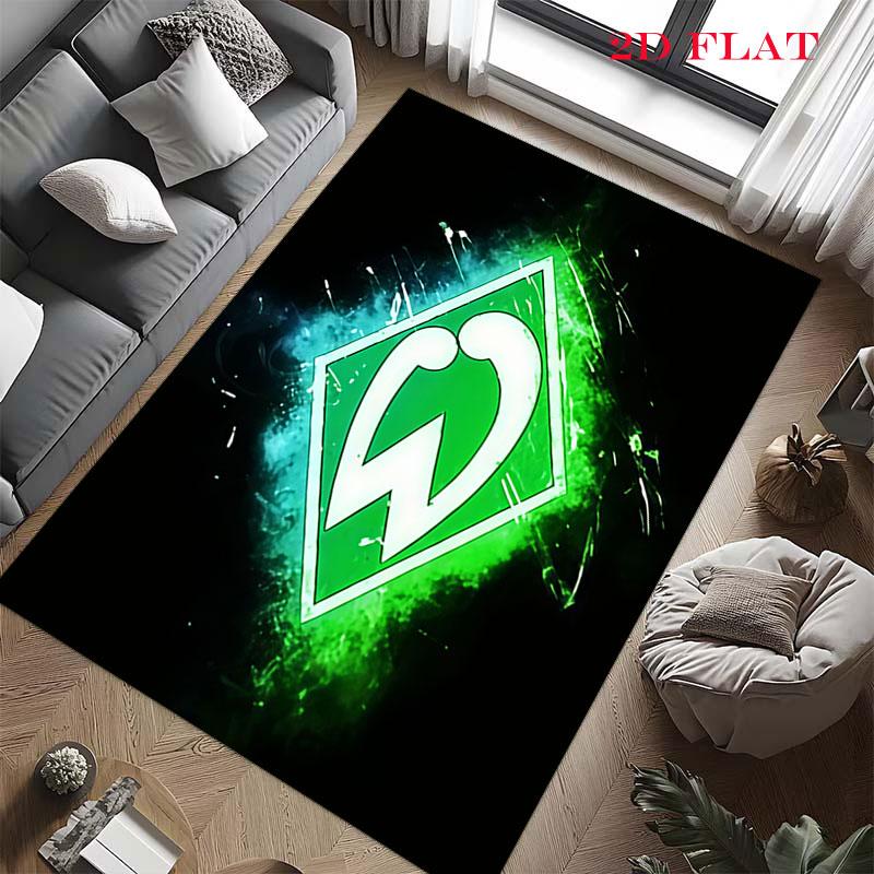Tappeto logo Werder Bremen per Soggiorno Camera da Letto Casa Decorazione Divano, Tappetino Antiscivolo per Giochi Bambini