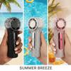 Strong Wind Rhinestone Handheld Fan Digital Display Mini Fan Portable Electric Fan  Summer
