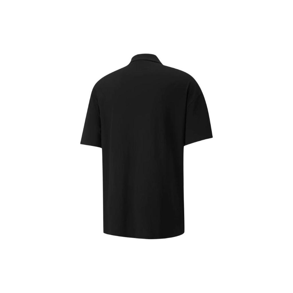 PUMA Polo Shirts Men's Black Polo Collar Moderate Straight Fit 535271-01