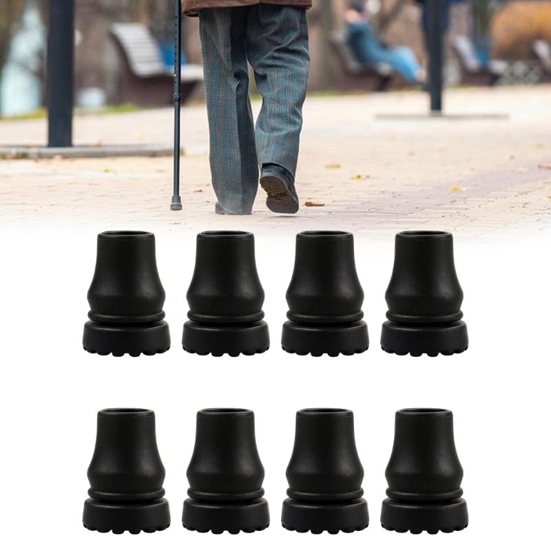 8Pcs Walking Hiking Stick Tip Protectors Trekking Poles Tip Replacement Feet Walking Stick Pad Buffers Easy To Install