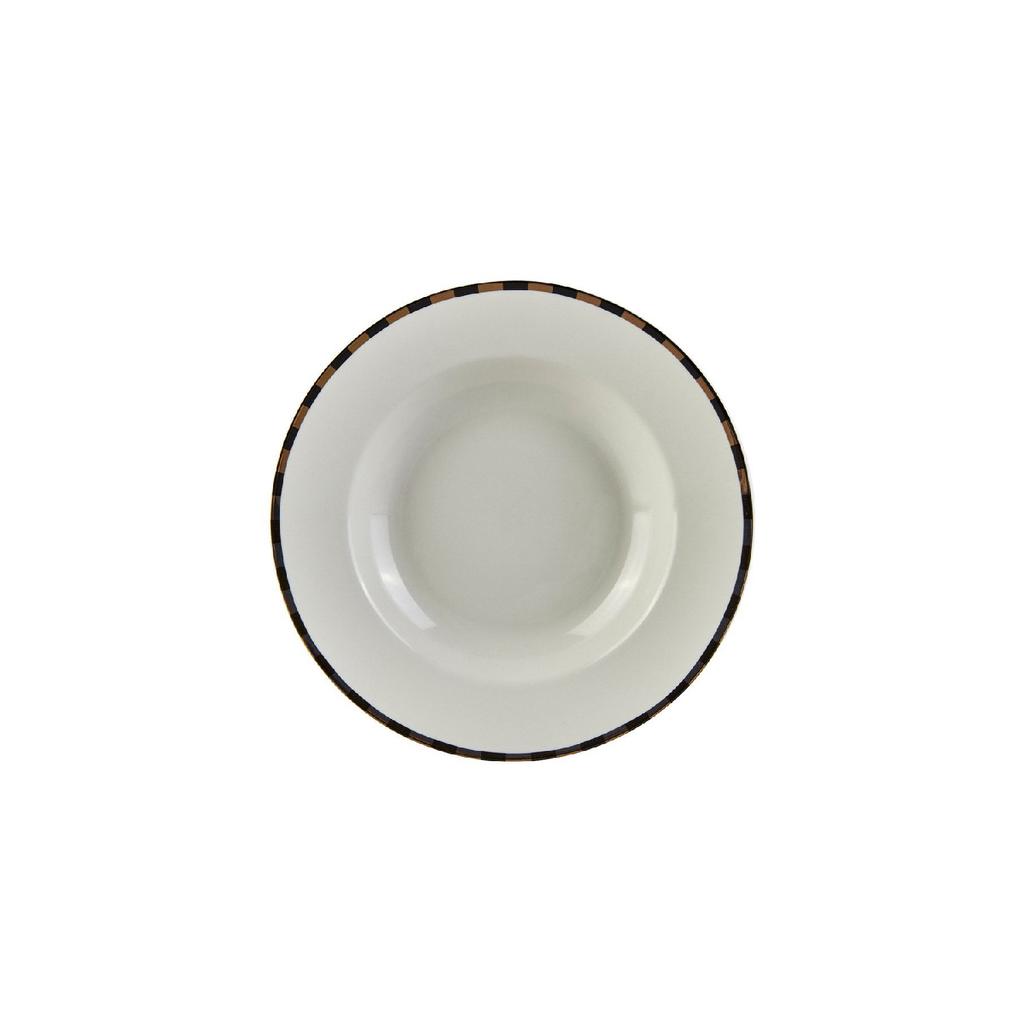 Aries Black 24 Piece Porcelain Dinner Set For 6 People