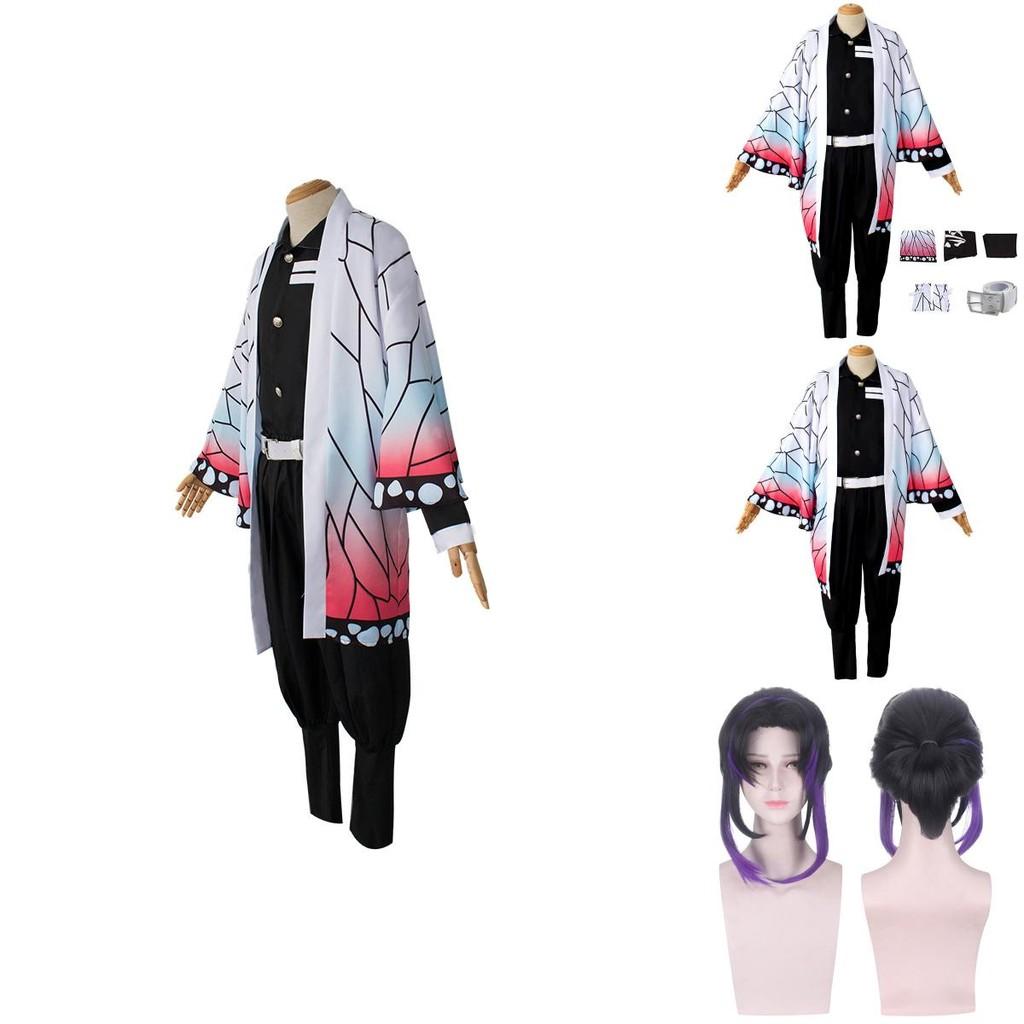Utsökt Demon Slayer Kimetsu No Yaiba Kochou Shinobu Cosplay-kostym Morgonrockar för fester