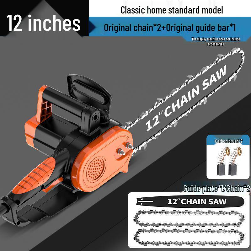 16-Inch Corded Electric Chainsaw: Handheld, Large Capacity for Household and Outdoor Use
