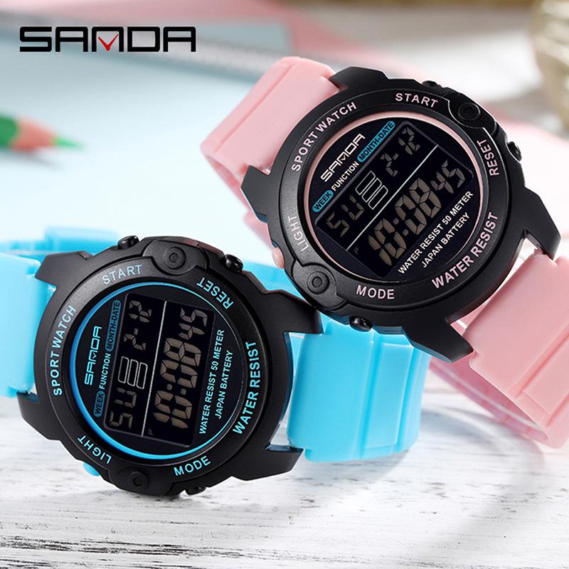 Sanda Unisex Multifunctional Electronic Sport Watch for Students