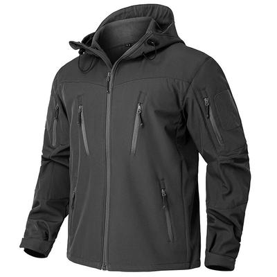 Jaqueta tática masculina de casca mole impermeável quente de lã com capuz casaco militar inverno caminhadas roupas de caça agasalho corta-vento ao ar livre tamanho EUA