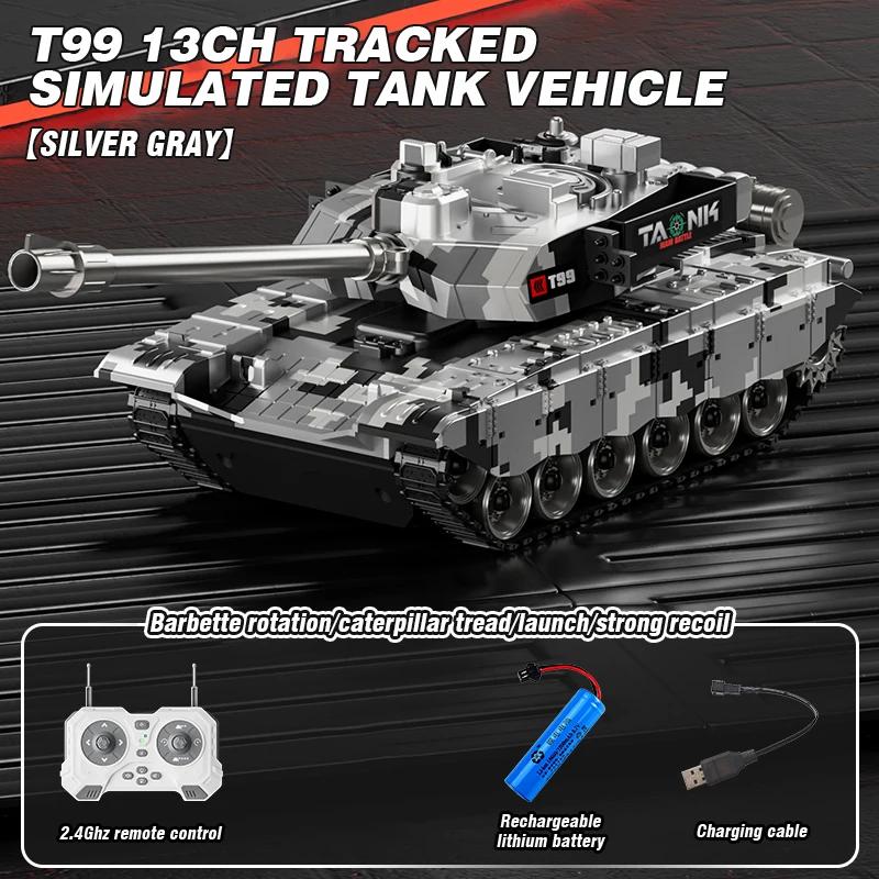 Non-Toxic Remote Control Tank 13 Channel Rc Tracked Truck Electric Car Battle App Controlled Machine Children'S Toys For Kids Children Gifts