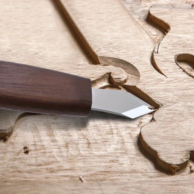 1PC Marking Knife Double Bevel Striking Knife Wooden Handle for Woodworking Carving and Marking