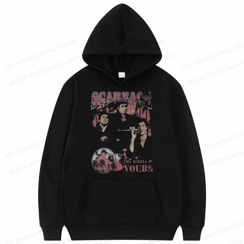 

Толстовка з капюшоном Movie Scarface Чоловіки Жінки Мода Хіп-хоп Толстовка Дитячі пальта Жіночі спортивні костюми Tony Montana Одяг Жіночі спортивні костюми Дівчина S
