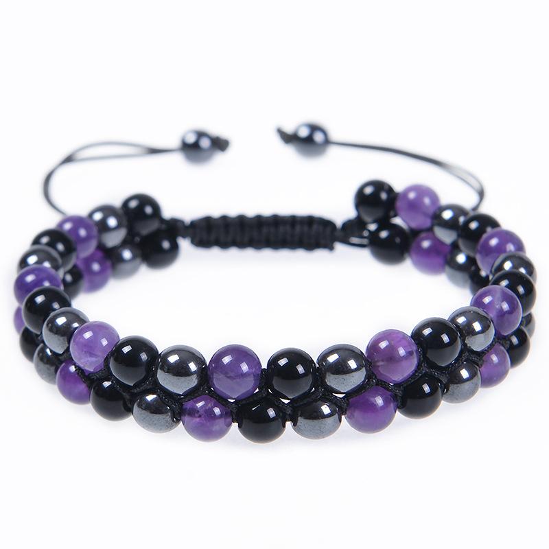 

JYL TS Bracelet Cross Gold Beaded Elegant Enhances Faith & Grace 6MM-Amethyst патриарх