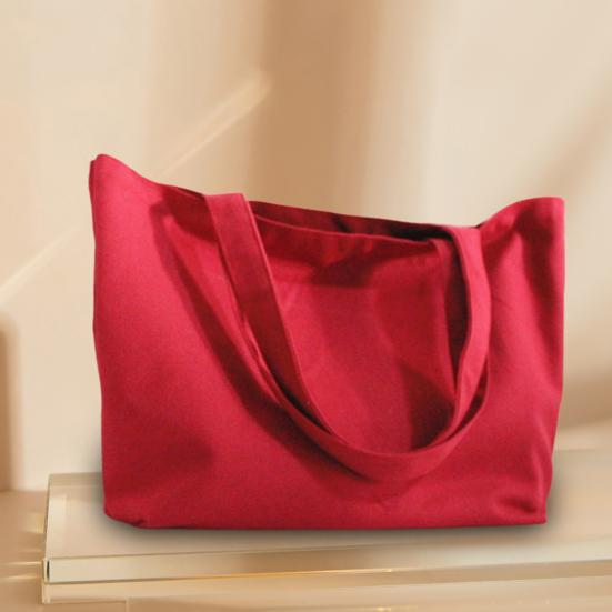 

Сумка через плечо Yousheng, складная, большой емкости, простой стиль, многоразовые мягкие плечевые ремни, холщовая, легкая, повседневная сумка-тоут для школы красный