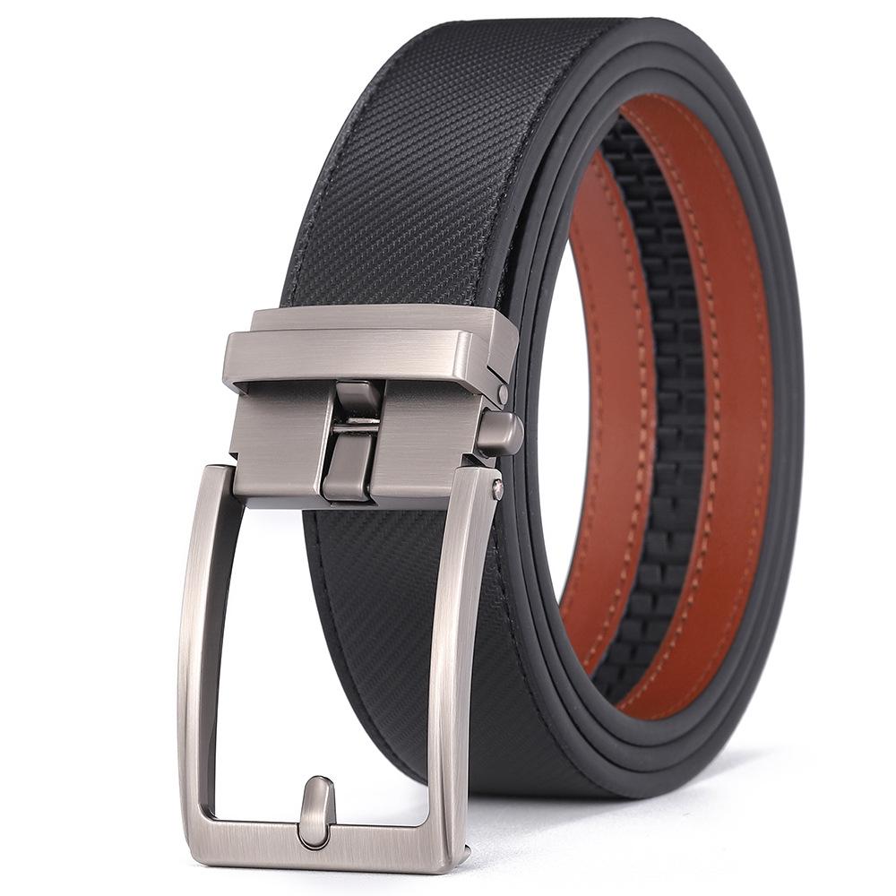 Men's Genuine Leather Belt with Automatic Buckle - High-End Fashion Casual Waistband