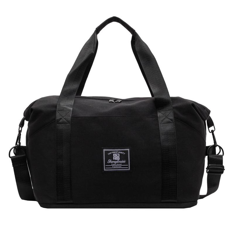 New storage short-distance travel bag, simple leisure sports fitness bag, women's large-capacity expandable student luggage bag