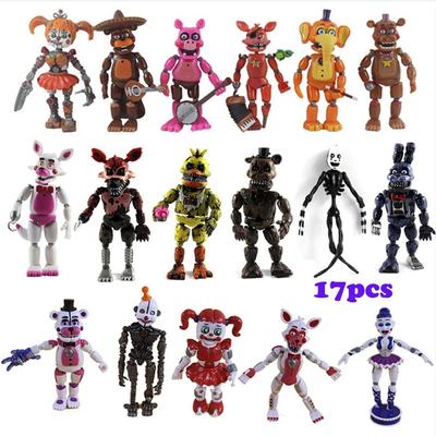 Beş Gece Freddys Aksiyon Figürleri Oyuncak Güvenlik İhlali Serisi Glamrock Foxy PVC Bebek Çocuk Hediyesi Için
