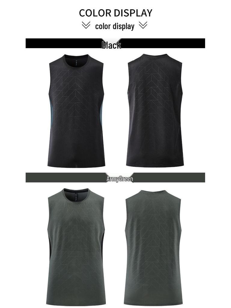 Custom Quick-Dry Reflective Fitness Vest with Breathable Ice Silk Short Sleeves