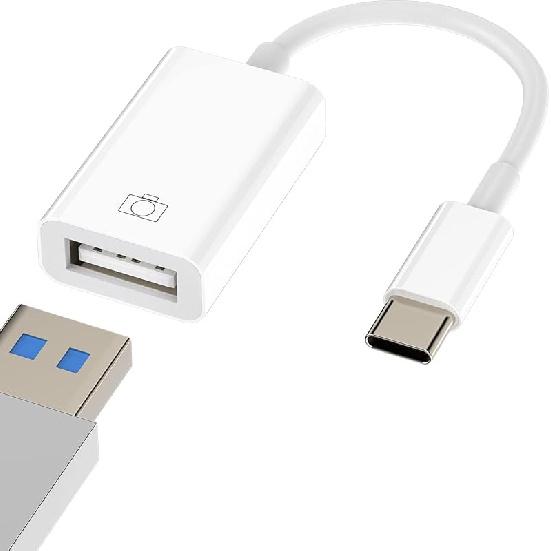 USB-C to USB A Adapter 3.0 OTG Cable Accessories Type Thunderbolt Port Mouse Hub for Galaxy S23 Ultra Note10 Plus S10 LG Pixel MacBook Apple IPhone15