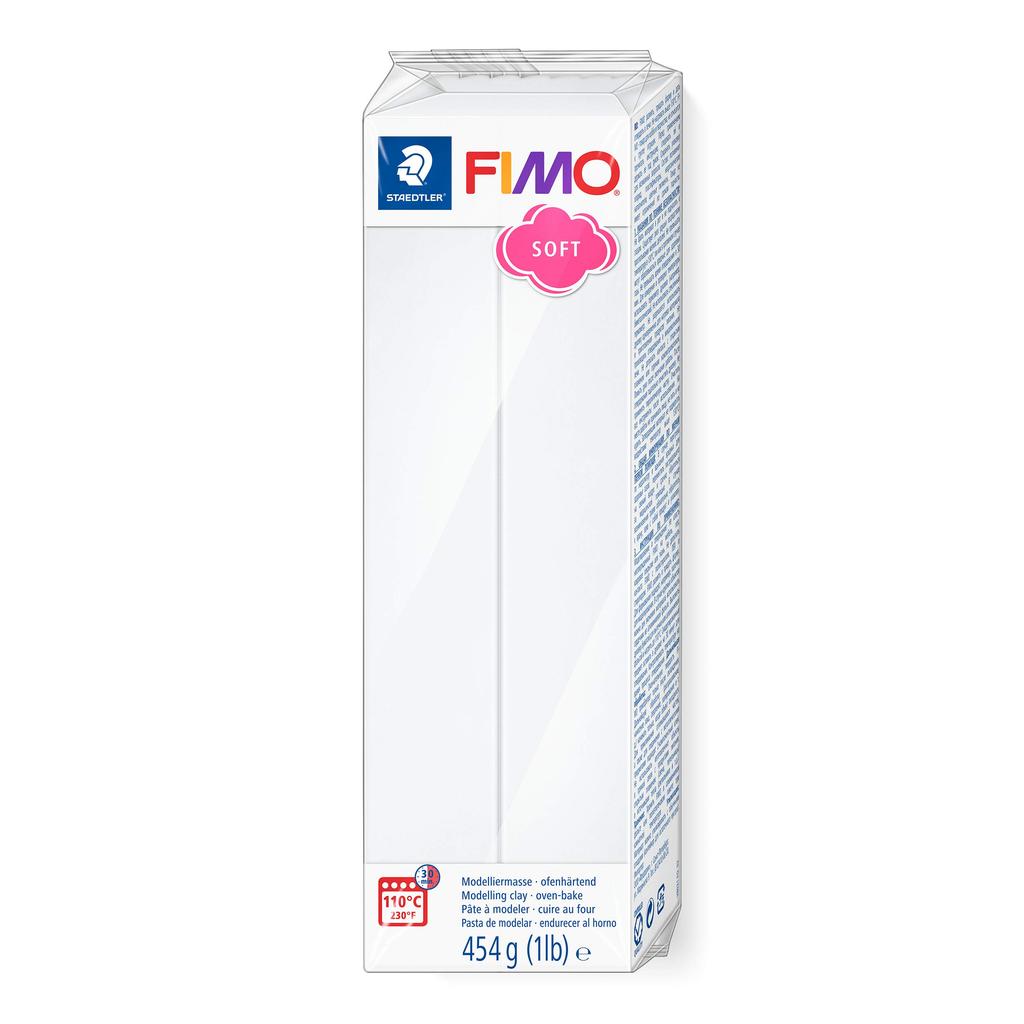 Staedtler FIMO Soft Large Block Polymer Clay, White, 454g, 8021-0