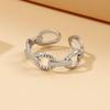 Retro Geometric Stainless Steel Open Ring - Cool Style Titanium Design