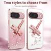 KADEM For Google Pixel 10/10 Pro Case Dragonfly Kickstand TPU Flowers Glitter Phone Cover