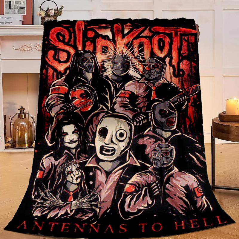 1PZ Coperta in Flanella Collage Banda Musicale Rock Metal Regalo, Adatta Sia per Uomini Che per Donne, Morbida Ideale per Letti e Divano, Regalo di Compleanno o Natale