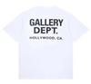T-shirt rétro et simple à imprimé lettre - Impression galerie, coupe décontractée et ample, convient aussi bien aux hommes qu'aux femmes, idéal pour l'été