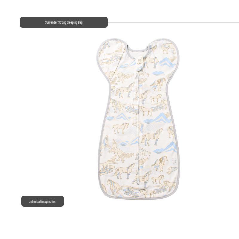 

Спальный мешок для новорожденных с защитой от испуга и эластичными рукавами M/64CM