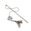 Wooden Pole Funny Cat Stick Cute Cartoon Owl Plush Funny Cat Stick Vocalization Interactive Toy with  