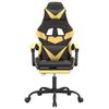 VidaXL Gaming Chair with Footrest Swivel Computer Chair Armchair Ergonomic Office Seat Interior Black and 349557