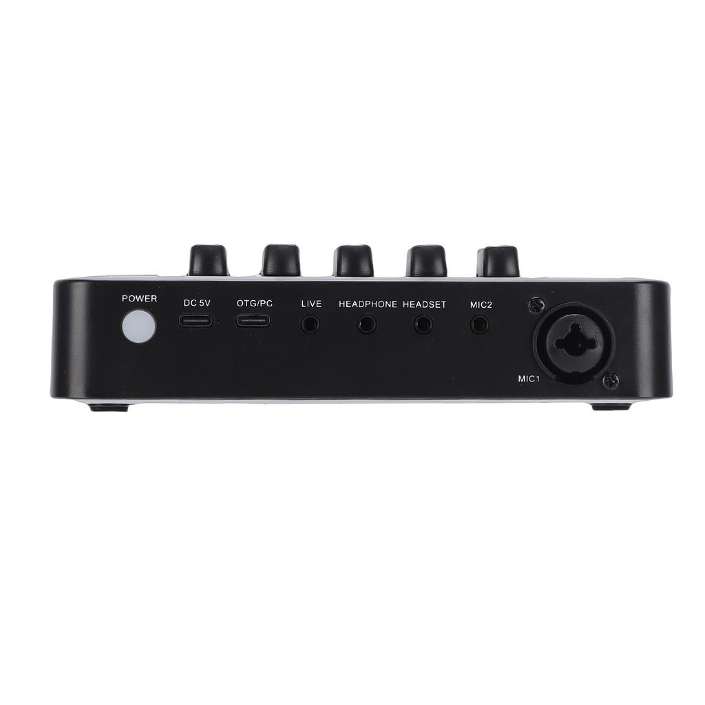 Wireless Live Streaming Sound Card Mixer, Noise Reduction, RGB Lights, 4 Custom Recording Buttons, BT5.0, Compatible