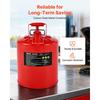 VEVOR Safety Gas Can, 19 L Type II Red Safety Can for Gasoline with Stainless Steel Flame Arrester, Self-Closing Lid, and Flexible Metal Spout