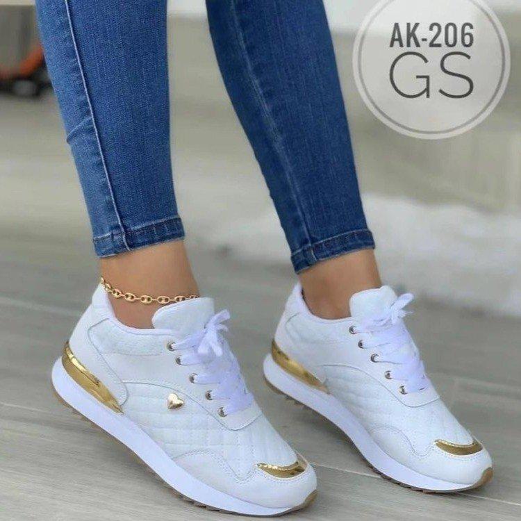 Large size sports single shoes women's autumn breathable color matching casual sports shoes