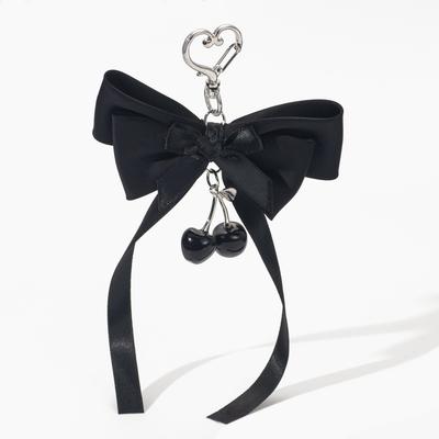 Korean Bow & Cherry Pendant Keychain - Y2K Retro Sweet & Spicy Bag Charm Gift