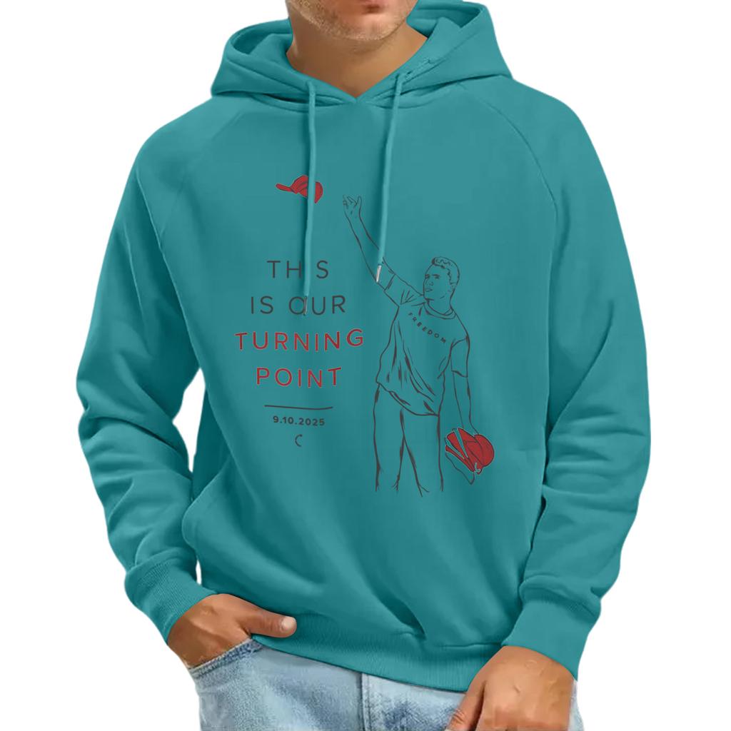 Men's Raglan Long Sleeve Hooded Sweatshirt