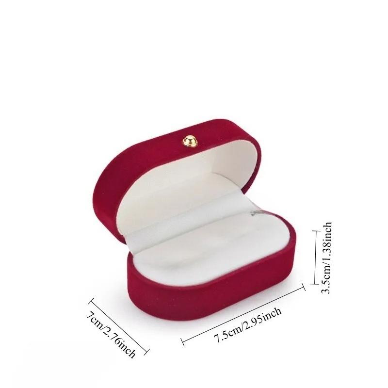 Velvet Jewelry Box, Ring Box, Dual-space Jewelry Organizer, Double Ring Box, Jewelry Box, Wedding Gift Box