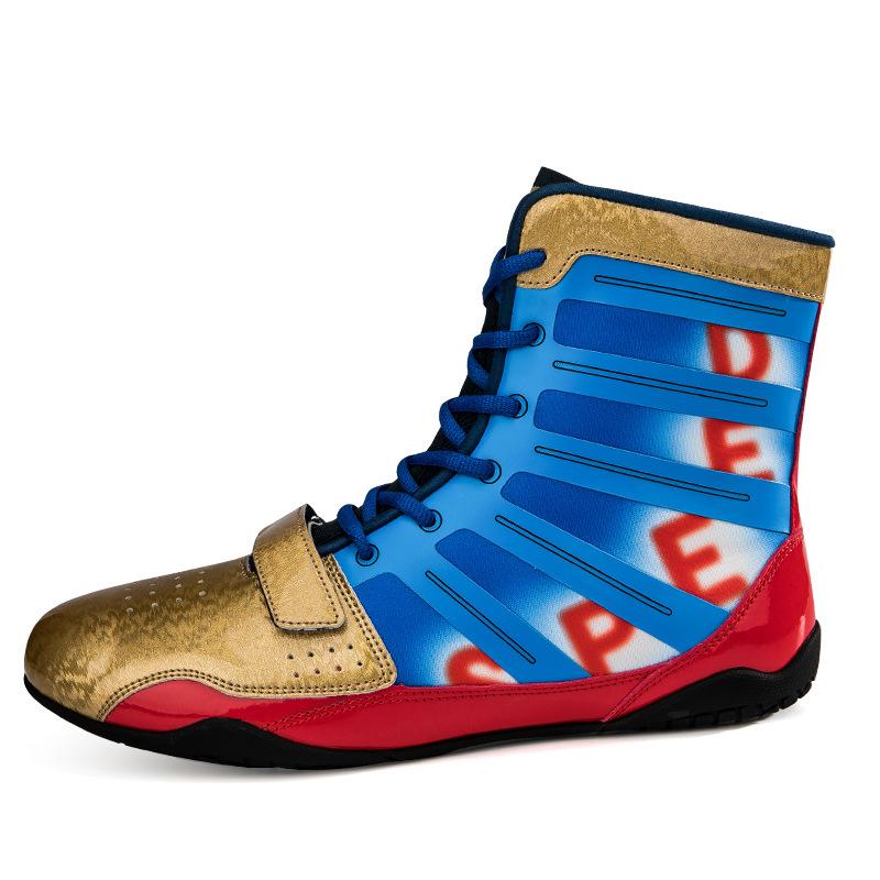 Boxing Shoes Men's Sanda Shoes High Top Fighting Competition Professional Training Shoes Wrestling Shoes Women's Boots Muay Thai Fighting Shoes