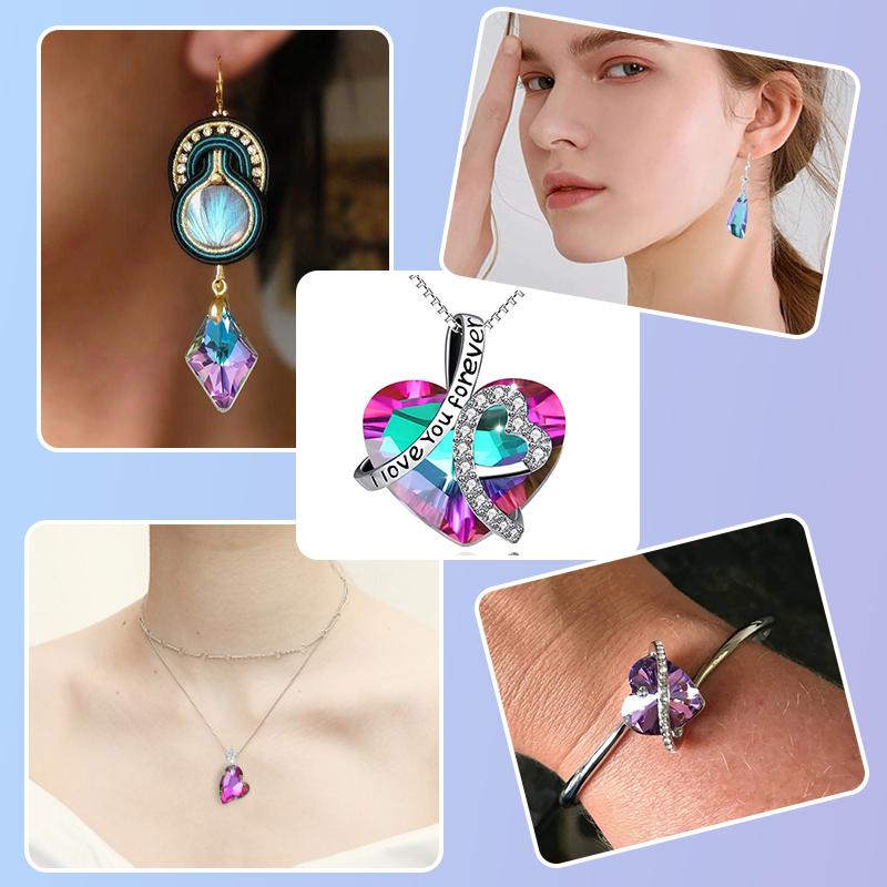 12Pcs Austria Crystal Pendant Loose Rhinestone Beads Charms Glass Jewelry Gems Stones for DIY Necklace Jewelry Making 11Styles