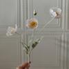 Silk Poppy Flower Flocking Simulation with 4 Heads for Decorative Photography