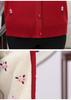 Women's Knitted Sweater Cardigan for Middle-Aged & Elderly - Velvet-Lined, Thickened for Winter
